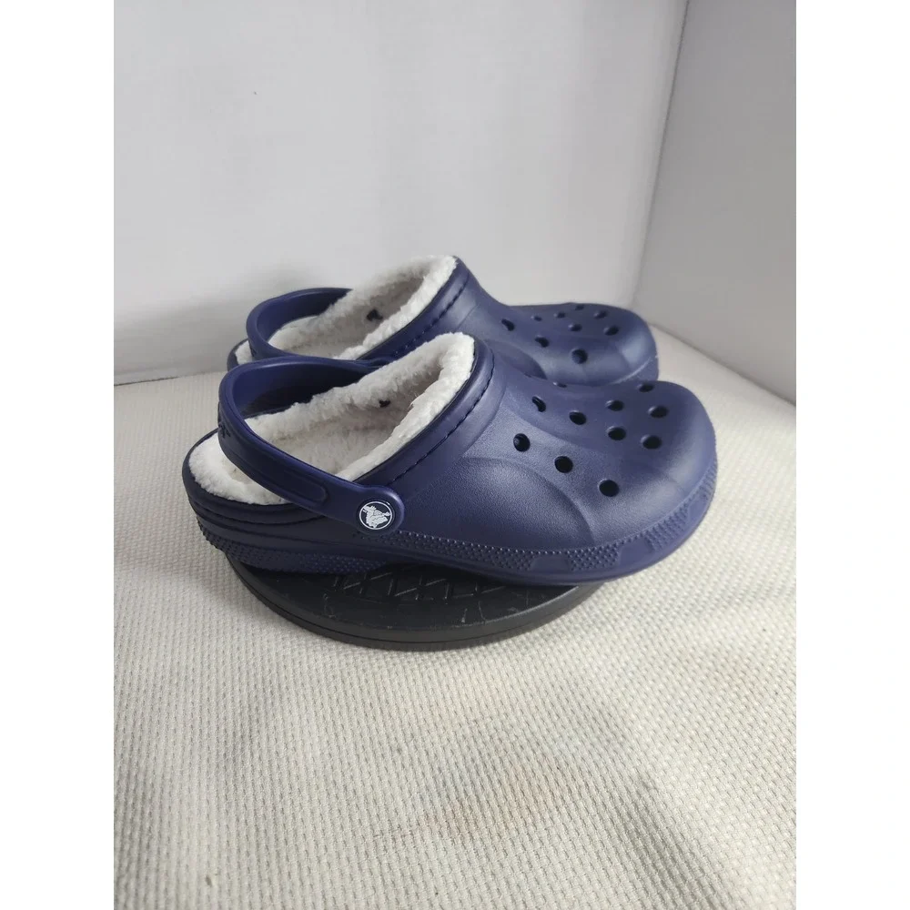 NWT Baya Sherpa Lined Crocs Clog‎ Relaxed Fit Navy Men's 7 Womens 9 Authentic